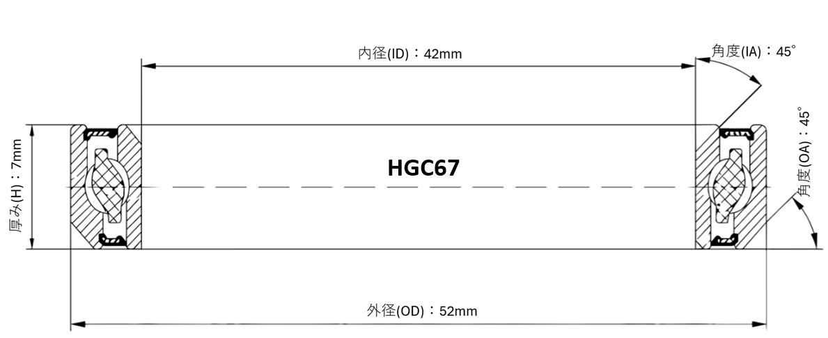 BLACKVIPER HGC67 ヘッドベアリング