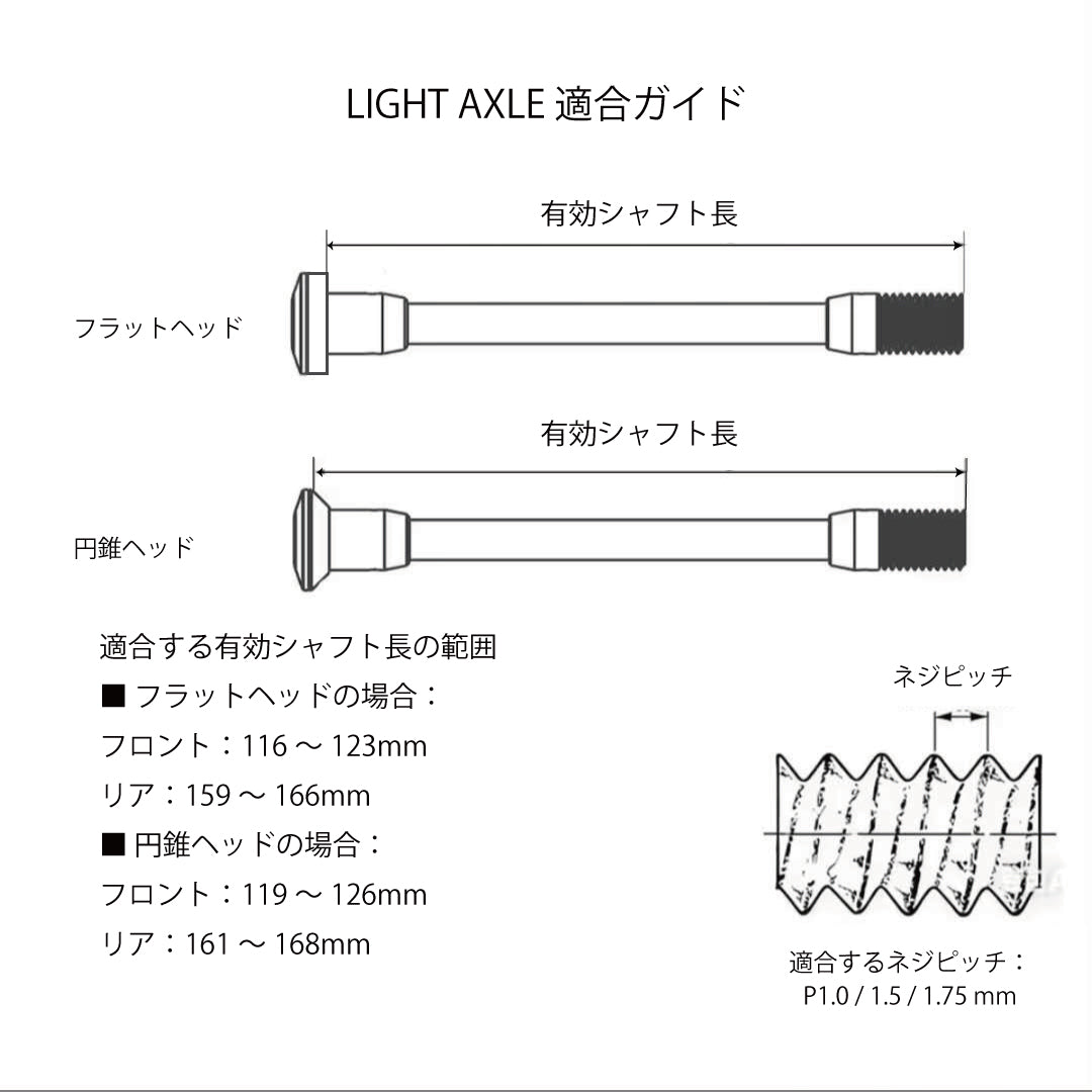 BLACKVIPER LIGHT-AXLE （ライトアクスル）　カーボンスルーアクスル