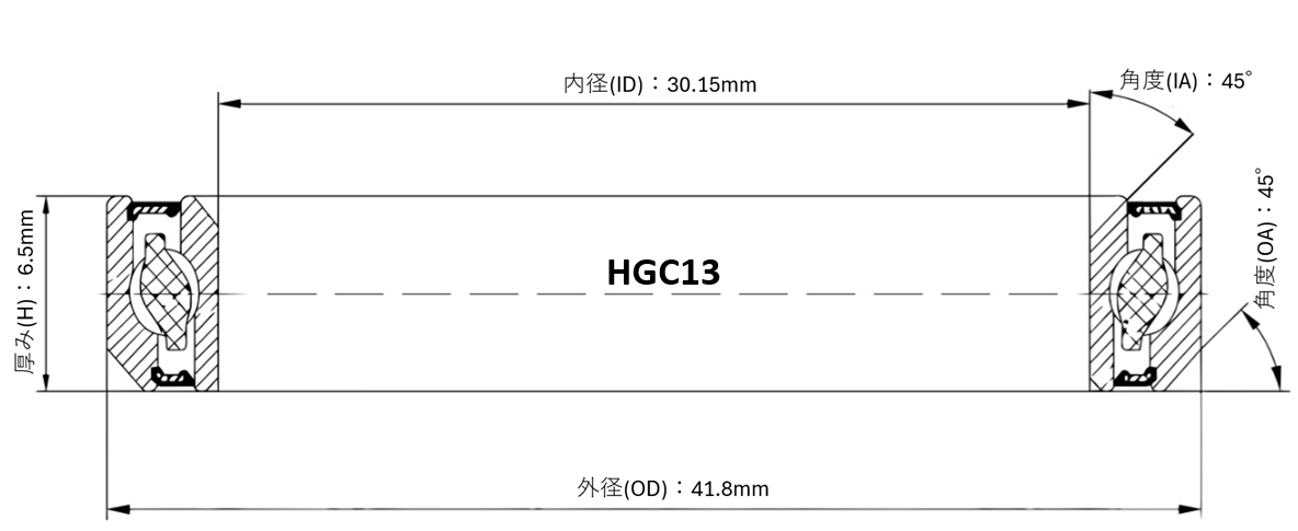 BLACKVIPER HGC13 ヘッドベアリング