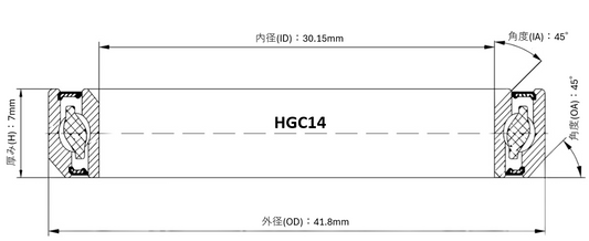 BLACKVIPER HGC14 ヘッドベアリング
