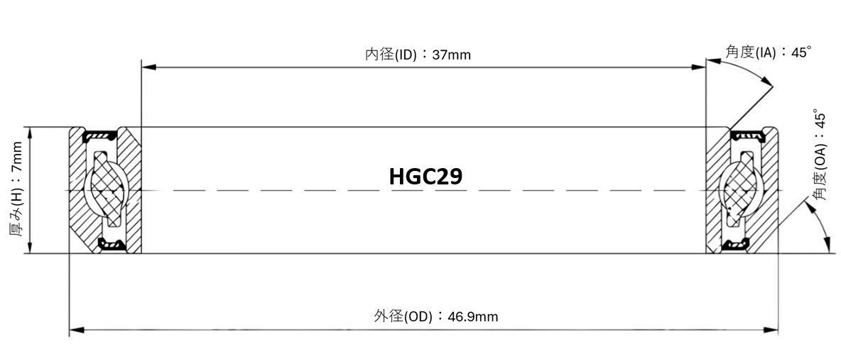 BLACKVIPER HGC29 ヘッドベアリング