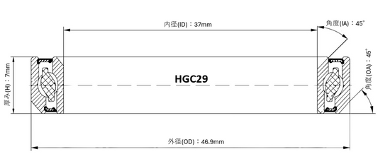 BLACKVIPER HGC29 ヘッドベアリング