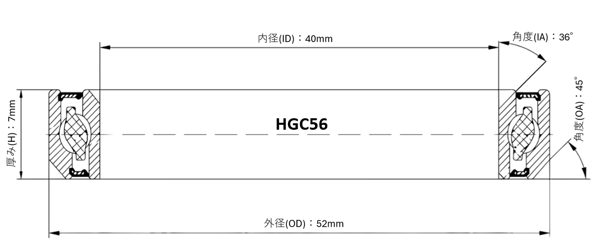BLACKVIPER HGC56 ヘッドベアリング