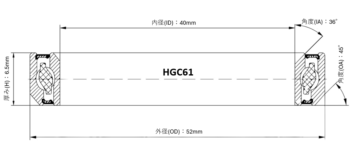 BLACKVIPER HGC61 ヘッドベアリング