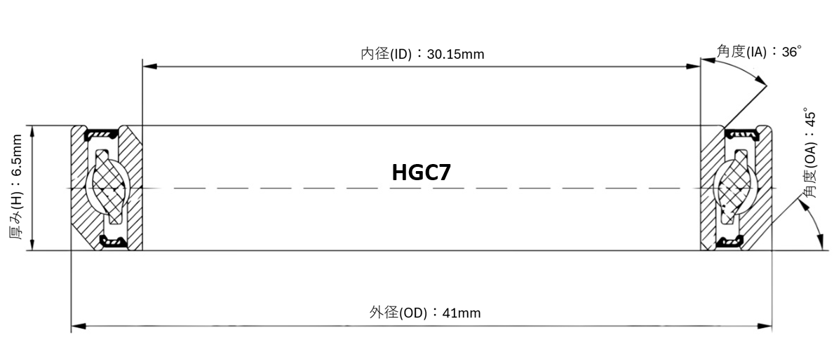 BLACKVIPER HGC7 ヘッドベアリング