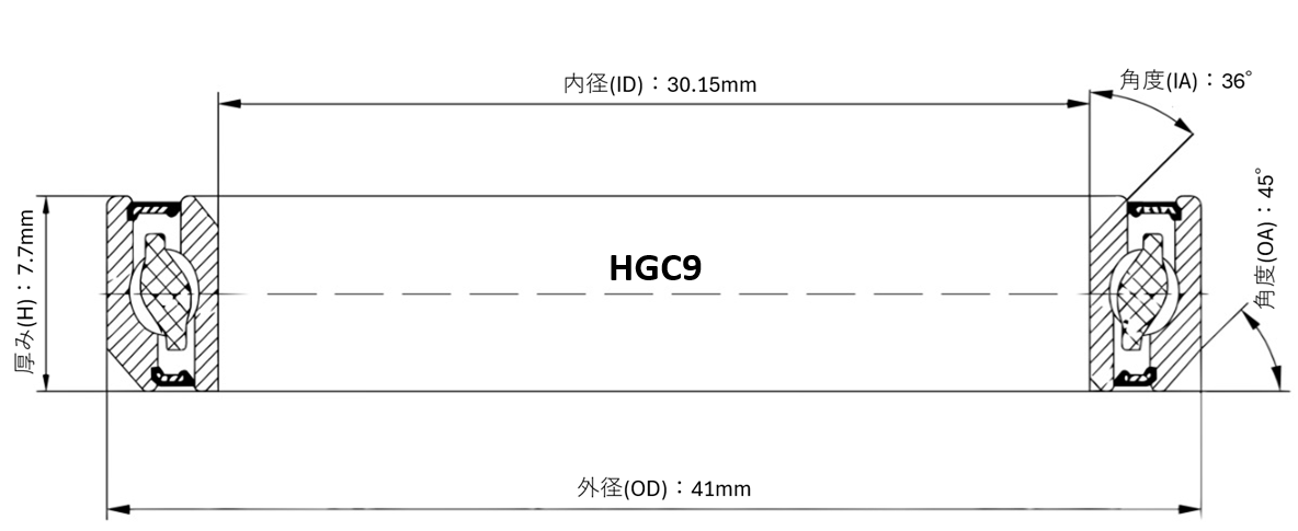 BLACKVIPER HGC9 ヘッドベアリング