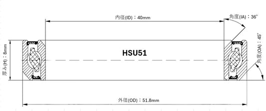 BLACKVIPER HSU51 ヘッドベアリング